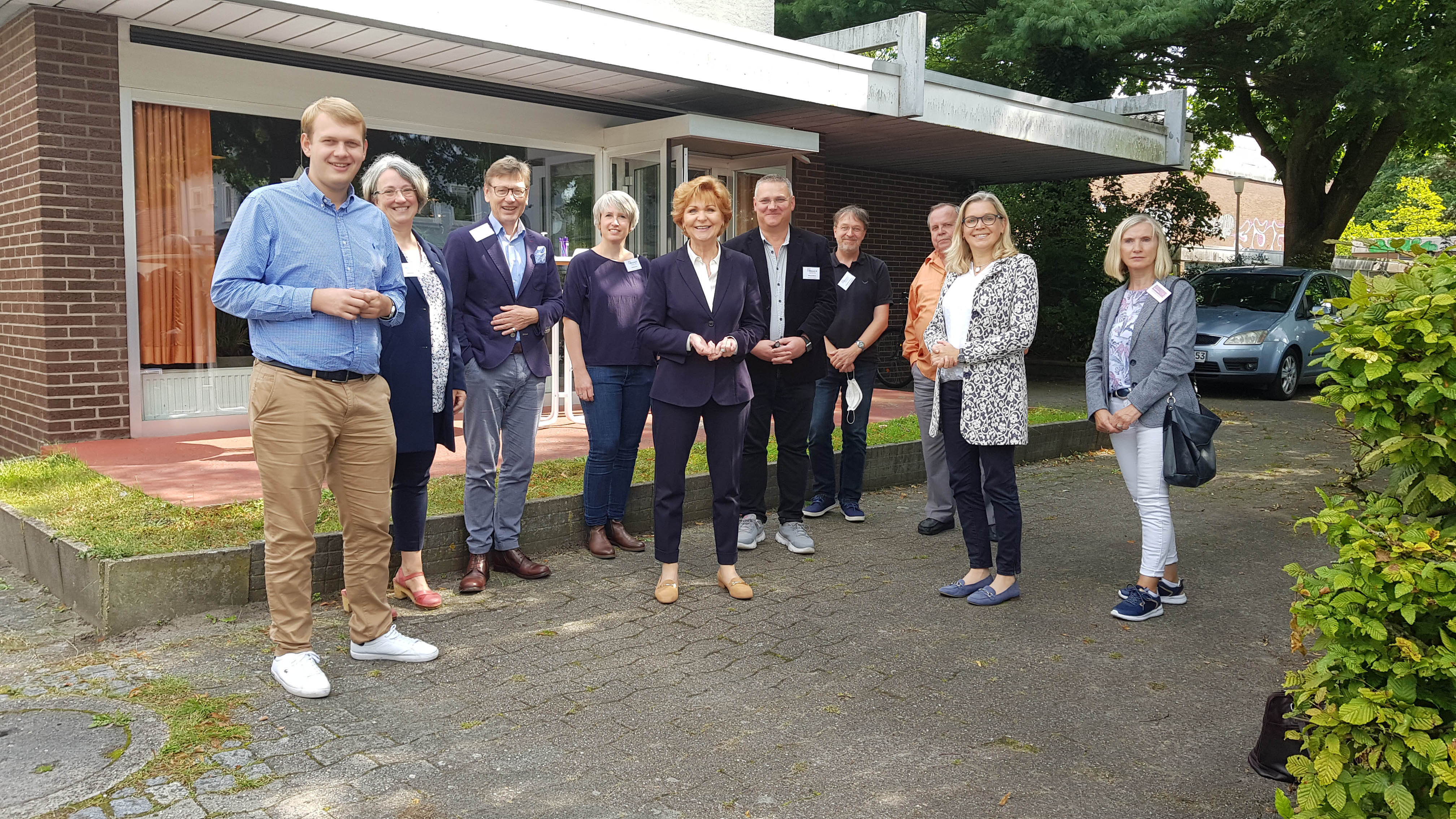 Justizministerin Barbara Havliza (Mitte) besuchte mit einer lokalen Delegation der CDU die Beratungsstelle der Straffälligenhilfe in Delmenhorst. Foto: Diakonie Delmenhorst/Oldenburg Land